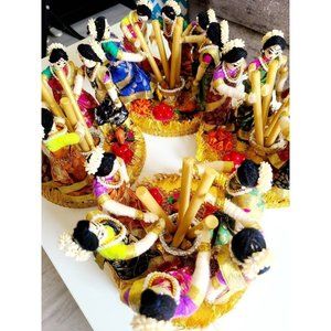 New Handmade wire Doll set-Home decor glued- Hand painted Home decor